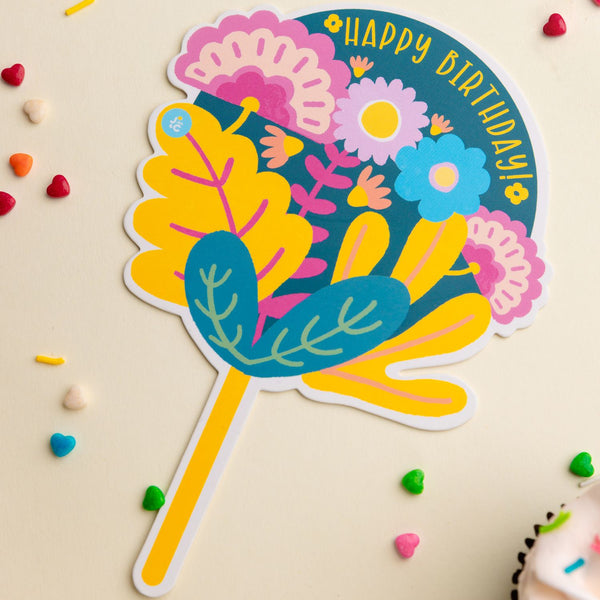 Birthday Blooms Cake Topper
