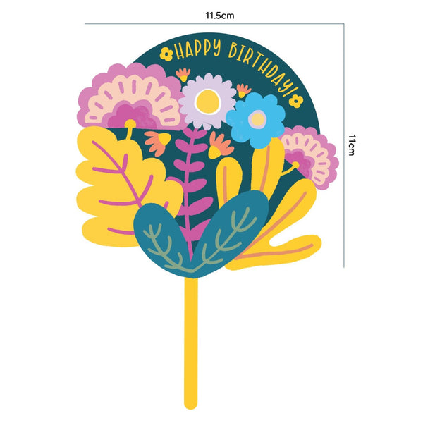Birthday Blooms Cake Topper