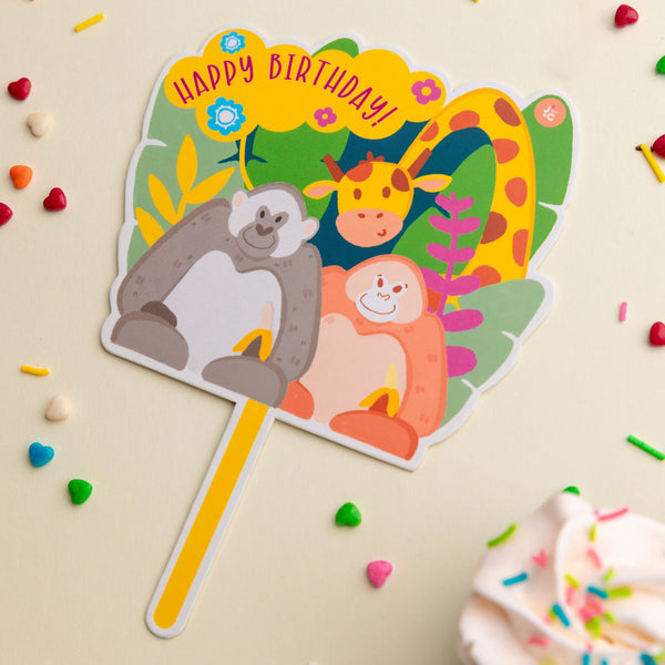 Paw-ty Animals Cake Topper