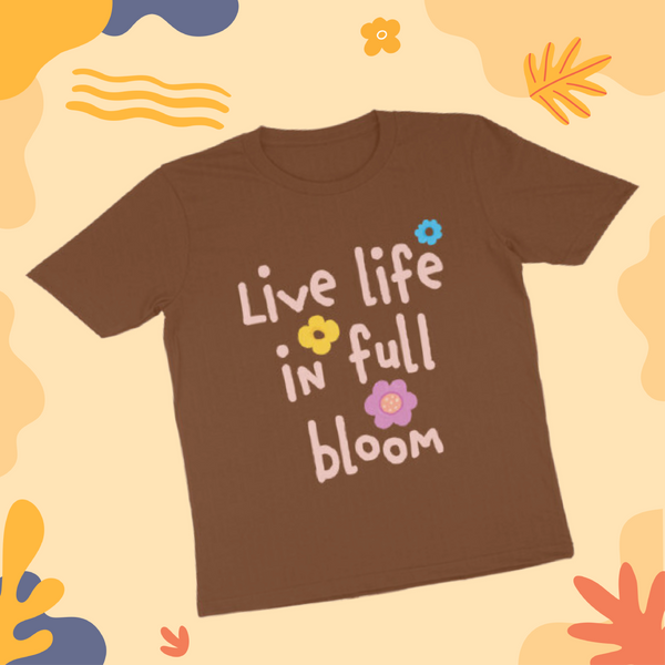 Full Bloom T-shirt Coffee Brown