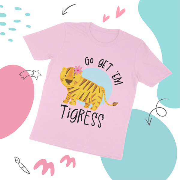 Go Tigress T-shirt Light pink